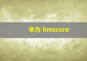 华为 hmscore